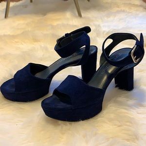 Stuart Weitzman platform suede sandal